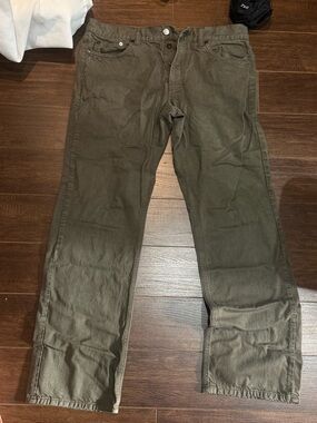 Burberry Olive Green Men's Pants